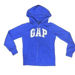 Gap Blue Zip-up Hoodie Sweater Size Small